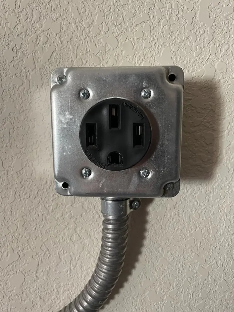 NEMA 14-50 outlet installed for Electrical Panel Upgrade in Honeygo